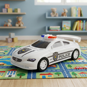 Voiture de police à friction TOYBOLA pour enfants, véhicule de patrouille en plastique, échelle 1:16, pour les enfants de 5 à 7 ans, jeu d'imitation - Product Image 3