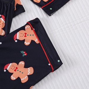 Nouvelle mode délicate et confortable noël pain d'épice <span class=keywords><strong>homme</strong></span> à manches courtes shorts pyjamas <span class=keywords><strong>costume</strong></span> pour femmes formel - Product Image 6