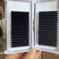 Plateau d'extensions de cils en cachemire courbés individuellement J B C D CC DD L M – Qualité supérieure – Fournisseur d'extensions de cils en gros