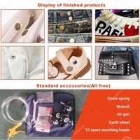 Entièrement automatique 4 parties Snap Botton Jeans métal bouton fixation Rivet main presse Machine mâle femelle