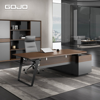Scrivania Direzionale Moderna a L in Legno per Ufficio Commerciale con Mobile Laterale Estensibile