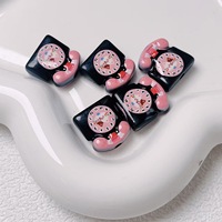 Perles décoratives en acrylique, imprimées double face, motif dessin animé, forme téléphone, trou droit, pour DIY, chaînes de téléphone portable et bijoux