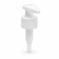 Tête de pompe à lotion en plastique blanc lisse 24/410 28/410 avec verrouillage gauche-droite pour emballage de produits de soin de la peau