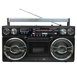 Radio cassette rétro des années 1980 sans fil Bluetooth de grande puissance prend en charge la lecture USB/SD