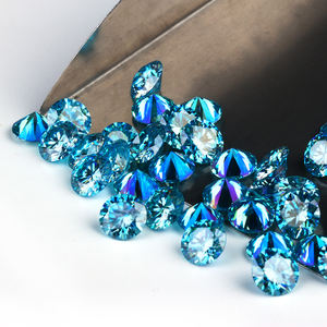 <span class=keywords><strong>1</strong></span>カラット ブルーモアッサナイト VVS1 ラウンド ブリリアント カット アイスブルー ジェムストーン (カラット単価) - Product Image 2