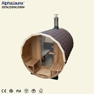 Sauna <span class=keywords><strong>de</strong></span> barril portátil <span class=keywords><strong>de</strong></span> <span class=keywords><strong>madera</strong></span> <span class=keywords><strong>de</strong></span> cedro rojo para exteriores, <span class=keywords><strong>de</strong></span> hemlock canadiense, popular, con calefacción a leña, vapor, a bajo precio, al por mayor - Product Image 6