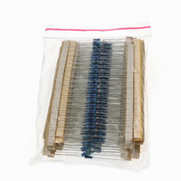 Kit d'assortiment de résistances à film métallique 1/4W, 600 pièces, valeurs de résistance à tolérance de 1%, 10R-1M, 30 valeurs différentes, 20 pièces chacune