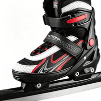 Patins à glace réglables pour enfants et adultes, style hockey, en acier inoxydable, pointures 33-43