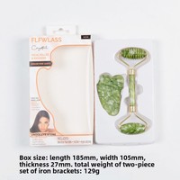 Rouleau de jade de marque YUEXIU, bâton de beauté, planche Gua Sha, masseur facial pour le contour des yeux avec effet lifting, emballage cadeau personnalisé avec logo