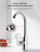 Robinet en plastique moderne à poignée unique, facile à installer, accessoires de salle de bain, robinet d'eau en plastique pour usage extérieur