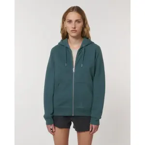 Felpa con cappuccio unisex con cerniera, merchandising sostenibile - Product Image 3