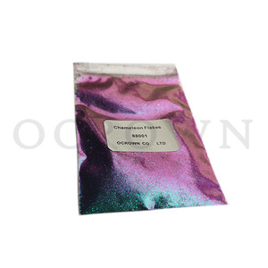 Feuille d'aluminium multichrome de forme spéciale, flocons de couleurs, couleur or caméléon, flocons de métal, 16 pièces - Product Image 1