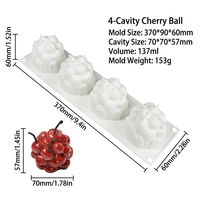 Moule à gâteau mousse cerise 3D en silicone pour pâtisserie, chocolat et fruits, résistant au four, OEM ODM, logo personnalisé acceptable