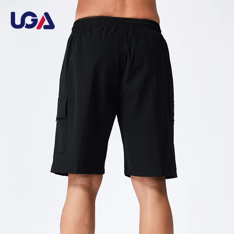 Bulk Summer Men Swim Leisure Fitness Beach Shorts Streetwear Quick Dry Polyester Spandex Cargo Shorts With Big Pockets