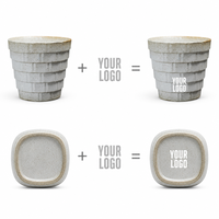 Tasse à thé en céramique moderne sans anse, mug conique texturé à couches, finition mate, vaisselle pour la maison et le café