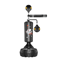 Sac de frappe multifonctionnel réglable en hauteur avec base rotative pour entraînement en position debout