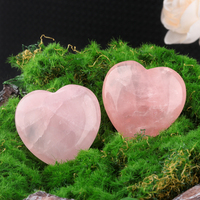 Venta al por Mayor de Piedras de Cuarzo Rosa Natural de Alta Calidad en Forma de Corazón, Cristal Rosa de 40X40X15MM, Hermoso Adorno de Piedra Preciosa Curativa