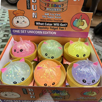 Jouet Licorne Squishy Rempli de Perles, 6 Couleurs Assorties, en TPR, Anti-Stress, à Presser, pour 14 ans et plus