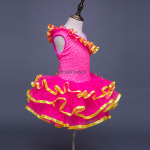 Christmas Stage Sequins Performance Wear Jazz Latin Ballet <strong>Costume</strong> <strong>for</strong> <strong>Girls</strong> - Product Image 2