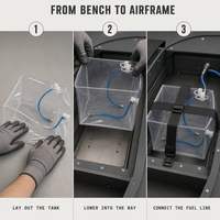 Réservoir de carburant pliable transparent en TPU pour drone, sac de stockage souple anti-fuite avec réservoir sous pression pour liquides, taille personnalisée