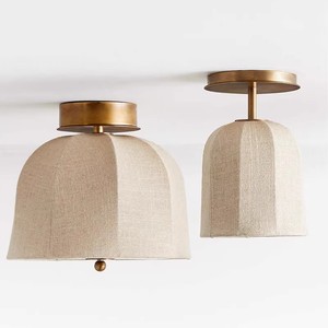 Lampada Decorativa in Tessuto di Lino Stile Americano per Soggiorno, Sala da Pranzo, Illuminazione a Soffitto, B&B, Hotel, Villa, Camera da Letto - Product Image 2