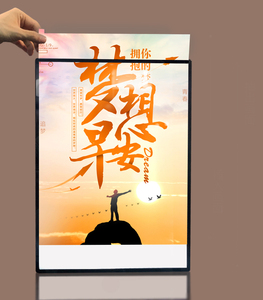 Ad LED Poster Frame for Restaurant&Cinema Marketing Products Led Advertising Light <b>Box</b> Aluminum Tempered Glass Boxes Ultra Slim - Product Image 3