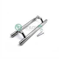 Poignée de porte sur mesure en Chine avec barre ronde en acier inoxydable 304 pour systèmes d'entrée en verre