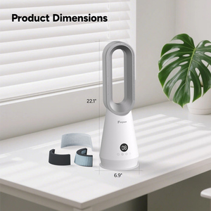 Noiseless Air Portable Cooling Bladeless <b>Fan</b> With Purifier for Home With <b>Remote</b> <b>Control</b> Bladeless Design Enjoy Smooth Airflow Wi - Product Image 4