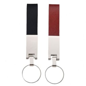 Llavero de coche de cuero y metal de alta calidad para hombre, venta al por mayor de fábrica, llavero de regalo transfronterizo, colgante de cuero para llaves, llavero. - Product Image 6