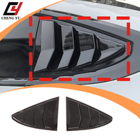 Ailerons de fenêtre arrière aspect carbone noir brillant pour Tesla Model X 2018+ – Cache de ventilation en ABS, pare-soleil et pare-pluie, accessoires