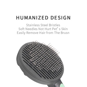 แปรงกำจัดขนสัตว์เลี้ยง KingHon Pet Metal Paddle Pumpkin สำหรับสุนัขและแมว - Product Image 3
