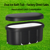 Baignoire pliante ovale en PVC épaissi pour adulte, avec filet de maintien et anneau pneumatique, pour hydrothérapie, rééducation sportive et usage domestique