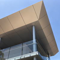 Panneau de façade en aluminium thermolaqué massif, écologique, ignifuge, imperméable, pour revêtement mural extérieur de bâtiment à façade continue