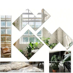 Carré <span class=keywords><strong>de</strong></span> taille et <span class=keywords><strong>de</strong></span> forme personnalisées sans verre adhésif <span class=keywords><strong>de</strong></span> sécurité acrylique miroir mural autocollants miroir feuille autocollant mural pour la maison <span class=keywords><strong>De</strong></span> - Product Image 2