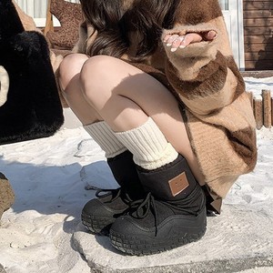 <span class=keywords><strong>Bottes</strong></span> <span class=keywords><strong>de</strong></span> <span class=keywords><strong>neige</strong></span> imperméables antidérapantes à plateforme pour femmes, avec cordon <span class=keywords><strong>de</strong></span> serrage, en tissu <span class=keywords><strong>de</strong></span> coton, bout rond, semelle en caoutchouc, chaussures décontractées d'hiver, ODM OEM - Product Image 3