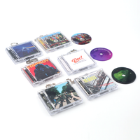 Vente en gros de porte-clés mini CD NFC personnalisés, porte-clés en forme de boîte d'album Kpop, porte-clés en forme d'album musical en vrac pour les fans de Kpop