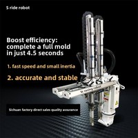 Machine de moulage par injection, servo-pneumatique, bras simple/double, petit manipulateur rotatif incliné à trois/cinq axes