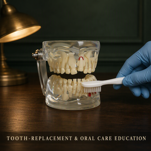 HaoCare HM-0008 Modèle de <span class=keywords><strong>dentition</strong></span> mixte pour enfants, modèle pédagogique de remplacement dentaire, gencives transparentes, articulateur ABS, éducation dentaire - Product Image 4
