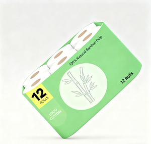 Carta Igienica in Rotolo Standard 100% Polpa di Bambù Vergine, 2/3/4 Strati, Assorbente, Ecologica, Morbida, Confezionata Singolarmente - Product Image 1