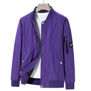 Chaqueta de trabajo con logotipo personalizado, chaqueta bomber americana bordada, uniforme de béisbol holgado para hombre, primavera y verano, para parejas. - Product Image 1