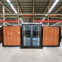 Personnalisation par lots de maisons mobiles de 20 pieds, conteneurs pliables, maisons modulaires, villas de luxe extensibles pour zones commerciales et touristiques