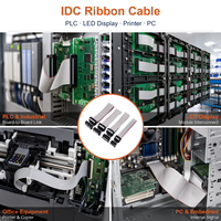 Câble plat IDC personnalisé avec connecteur FC, faisceau gris UL2651 pour connexion de signal PLC sur carte de contrôle industrielle