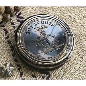 Brújula Náutica de Latón ALFA NAUTICAL para Boy Scouts, Grabada, Vintage, de 3 Pulgadas, Portátil, para Navegación, Senderismo, Regalo - Product Image 1