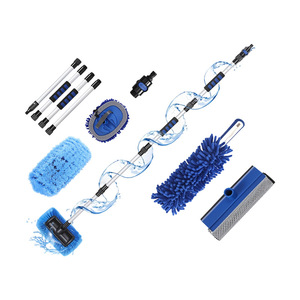 Car Wash <b>Brush</b> Set 5 Piece <b>Extendable</b> <b>Cleaning</b> Kit For Vehicle Exterior Maintenance Blue - Product Image 3