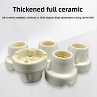 Nouvelle douille à vis en céramique pour ampoule, base tout céramique 250V 400mA, pour ampoules LED usage domestique, prises de lampe filetées, vente en gros