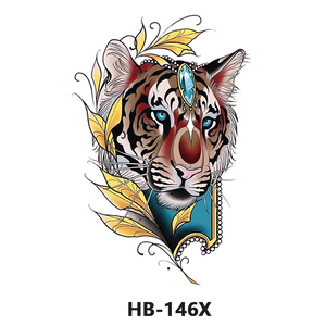 La migliore vendita personalizzata impermeabile tigre Tatoo adesivo colorato falso giaguas tatuaggio temporaneo per gli uomini - Product Image 6