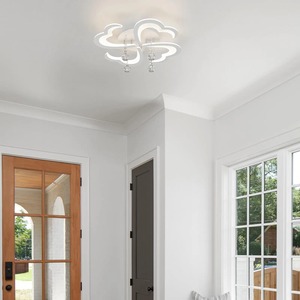 Modern LED <b>Ceiling</b> <b>Light</b> Four Headed Flower <b>Ceiling</b> <b>Light</b> Fixture with Crystal <b>Remote</b> <b>Control</b> Indoor Household <b>Light</b> Decoration - Product Image 6