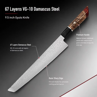 Couteaux de cuisine en acier damas à 67 couches, couteau de chef fait main, couteau japonais Gyuto
