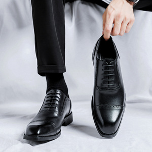 Chaussures pour hommes, chaussures de ville formelles, chaussures Oxford anglaises, chaussures Brock, chaussures de mariage pour marié - Product Image 3