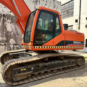 รถขุดตีนตะขาบ Doosan DH220LC-7 คุณภาพสูง ขนาด 22 ตัน มือสอง พร้อมเครื่องยนต์ เกียร์ ปั๊ม และ PLC - ราคาถูก - Product Image 5